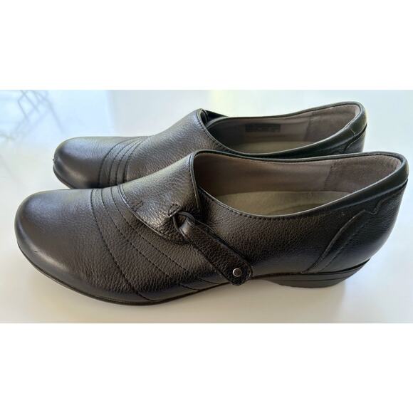 Dansko Shoes - Dansko FRANNY Loafers Womens Size 9.5M (EU 41) Black Burnished Leather Slip-Ons